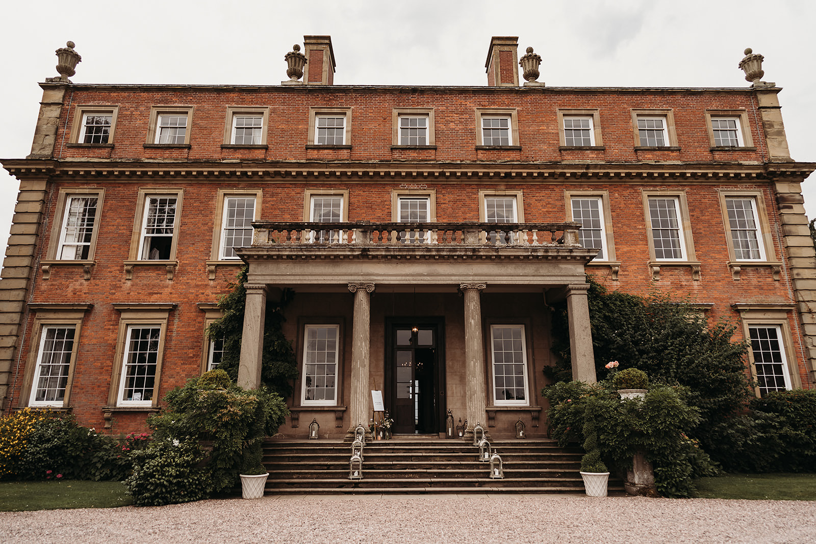 The outside of the building at Shropshire wedding venue, Davenport House