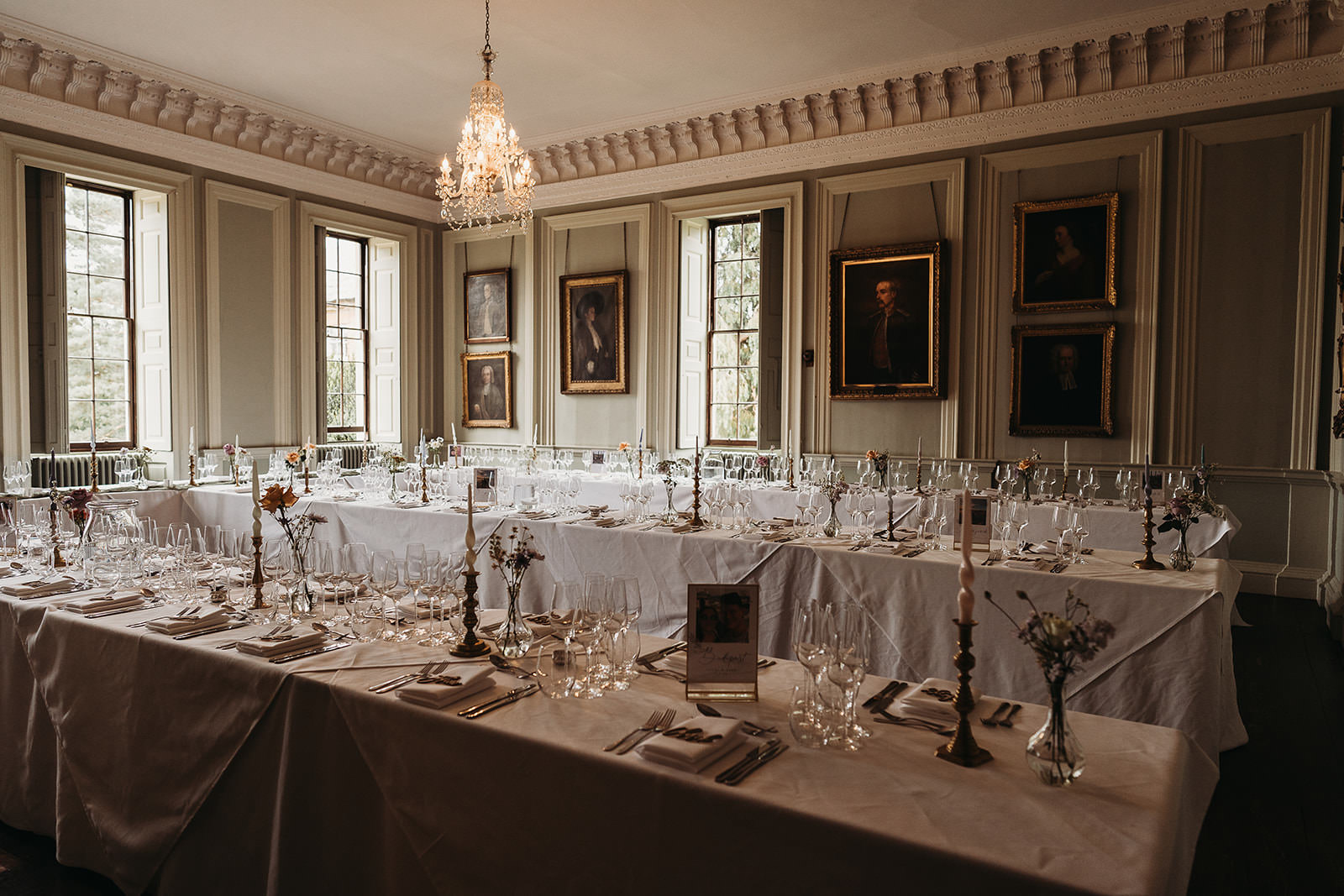 The reception space at Shropshire wedding venue, Davenport House